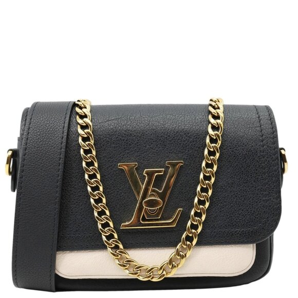 Louis Vuitton Handbags - Louis Vuitton  Lockme Tender Calfskin Leather Chain Shoulder Bag Black